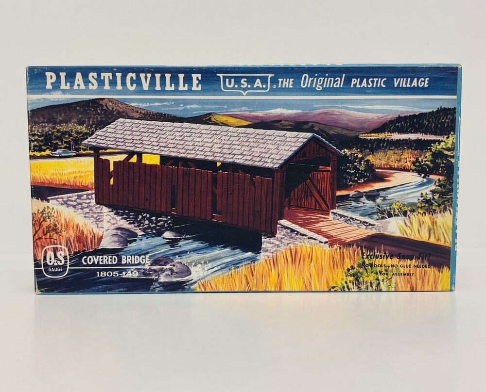 Plasticville O & S Scale Covered Bridge 1805-149 Complete w/ Box
